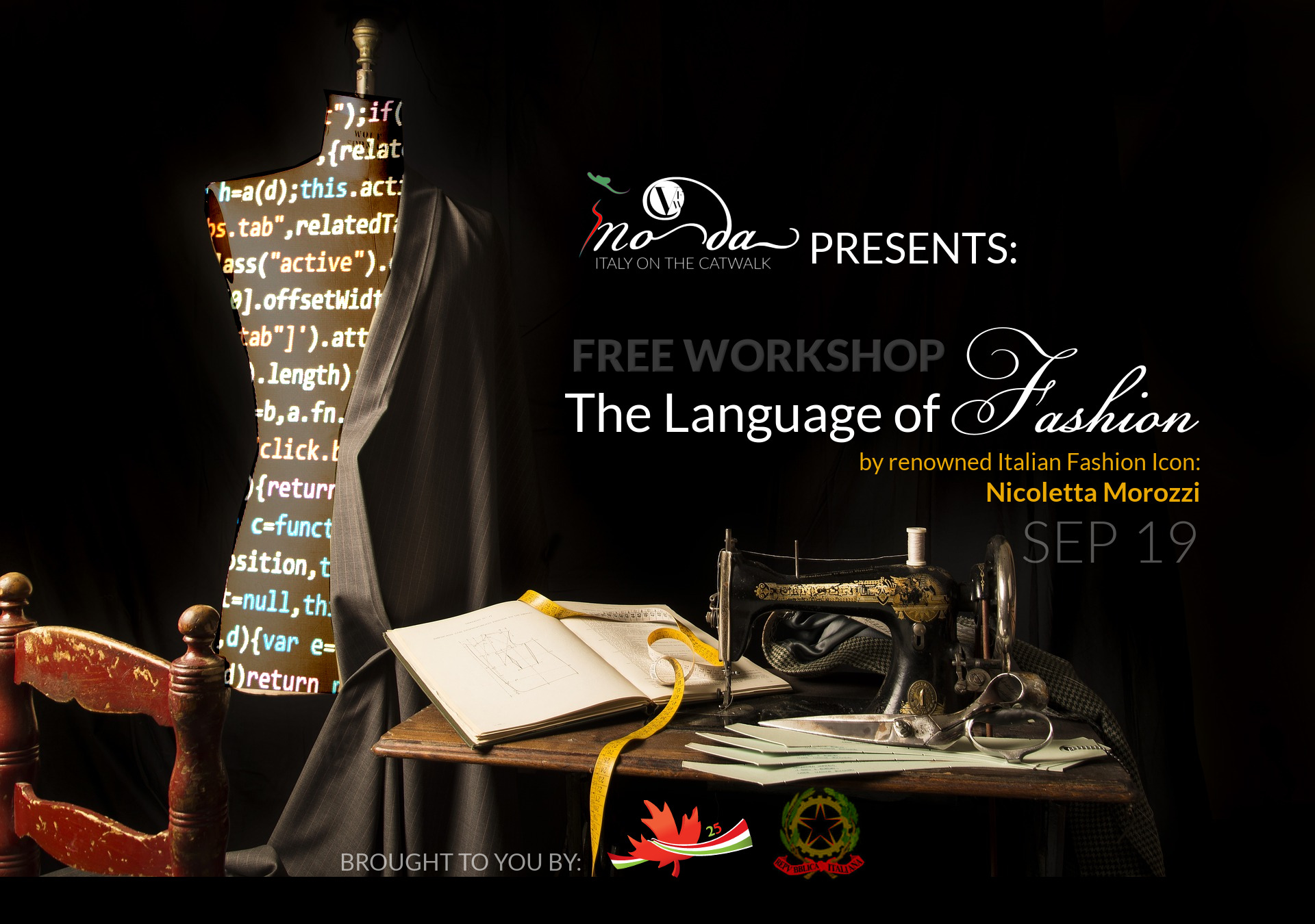 THE LANGUAGE OF FASHION Free Workshop Italian Design