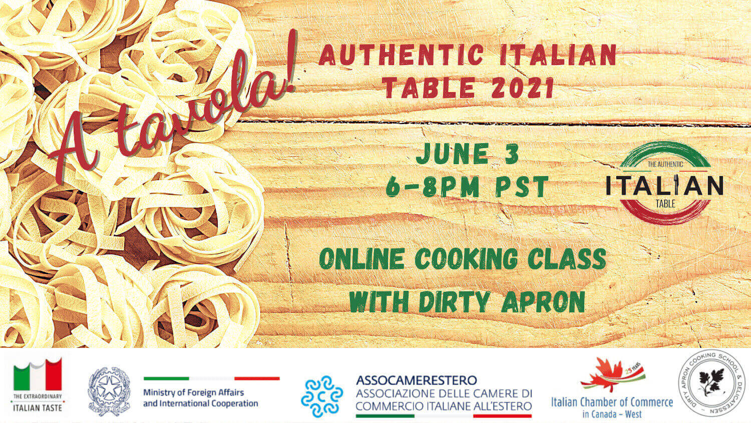 A Tavola Authentic Italian Table Banner