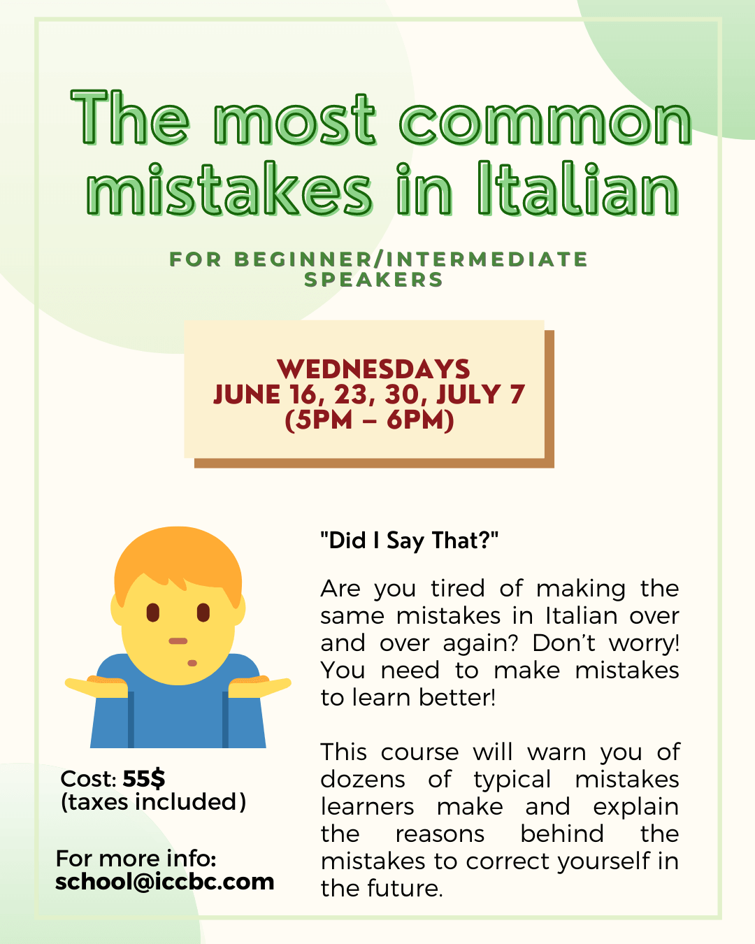 Common Italian Mistakes